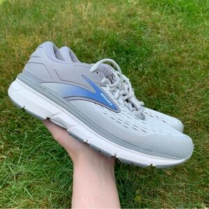 Brooks Dyad 11 Womens 7 Shoes Neutral Stability Walking Trainer Gray White Blue
